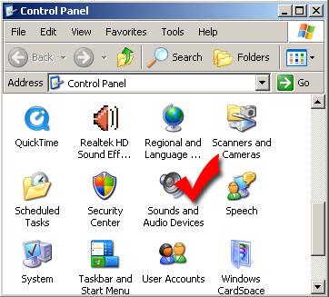 windows xp sounds and audio devices